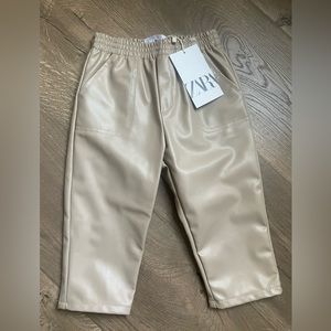 Zara Vegan Leather Toddler Pants 18-24